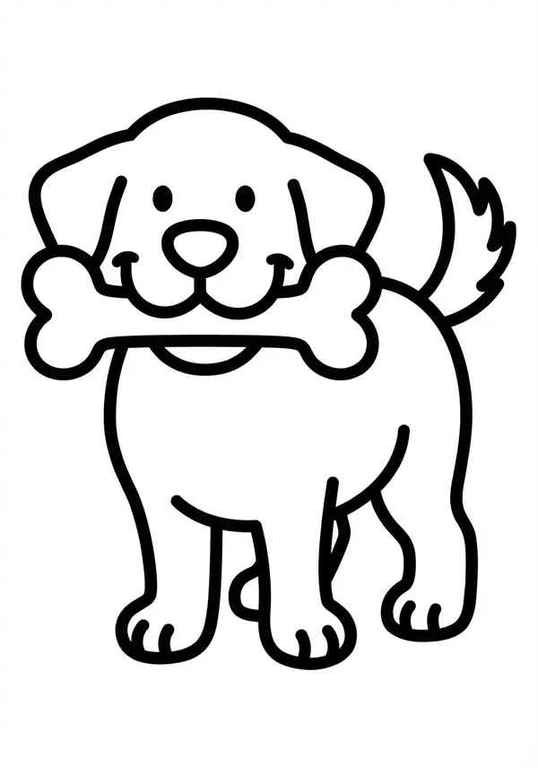 Ein fröhlicher Hund steht