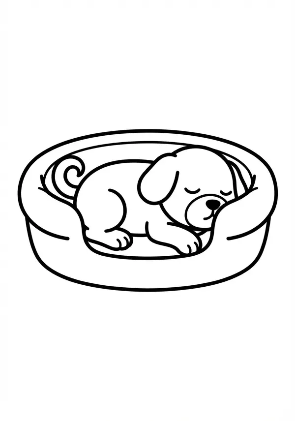 Ein kleines Welpe sitzt