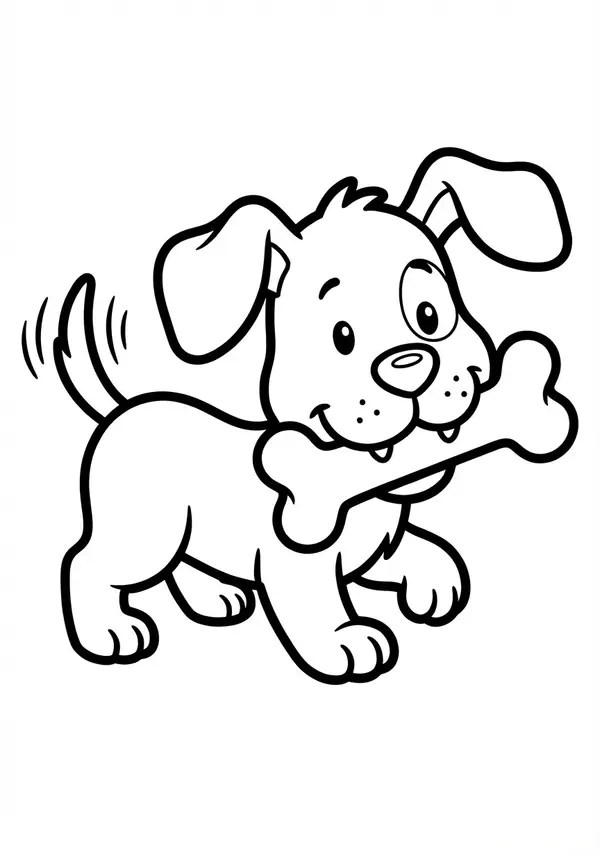 Ein Hund mit wedelndem Schwanz