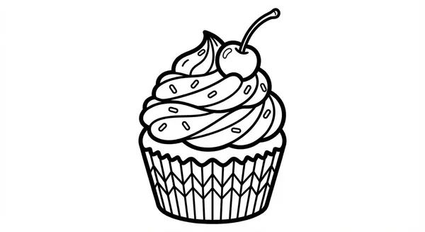 Ein süßer Cupcake mit einer Kirsche obendrauf