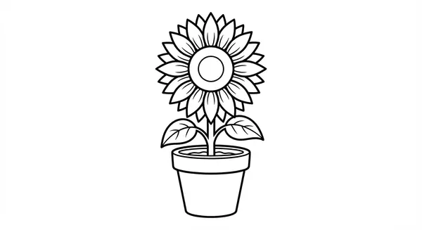 Ausmalbild Blumen normal