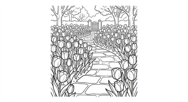 Ausmalbild Blumen normal