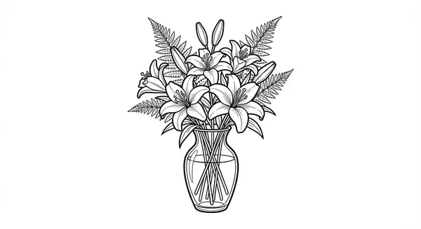 Ausmalbild Blumen normal