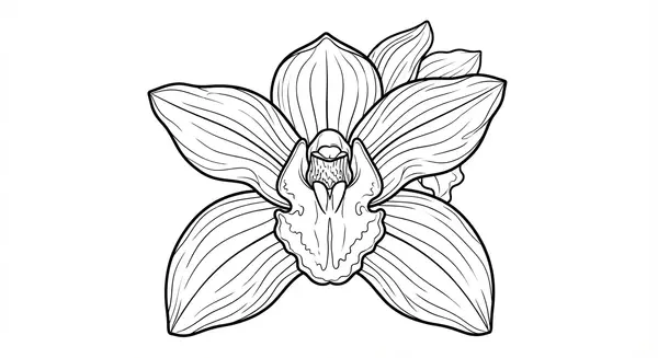 Ausmalbild Blumen normal