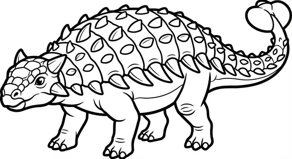 Ein Ankylosaurus mit seiner schützenden Rüstung und Keulenschwanz