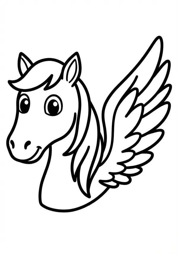 Ein stehender Pegasus