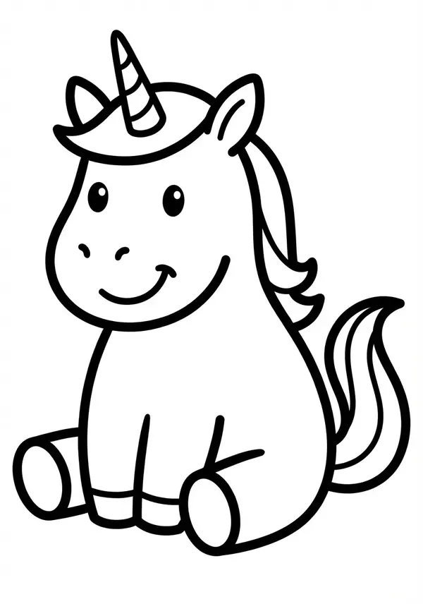 Ein Einhorn mit einem kleinen Regenbogen