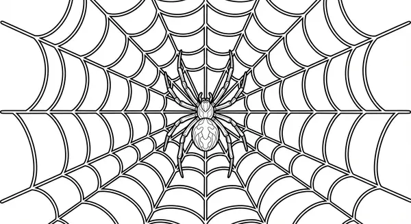 Ein großes Spinnennetz mit einer Spinne