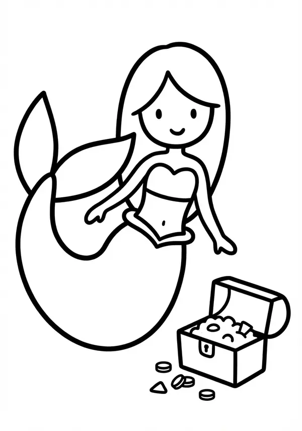 Eine geschlossene Schatztruhe