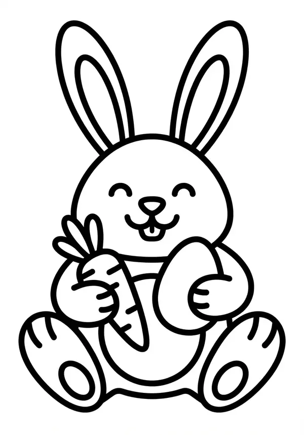 Hallo Hase: Ein fröhlich winkender Osterhase mit großen Ohren – sehr einfach gehalten.