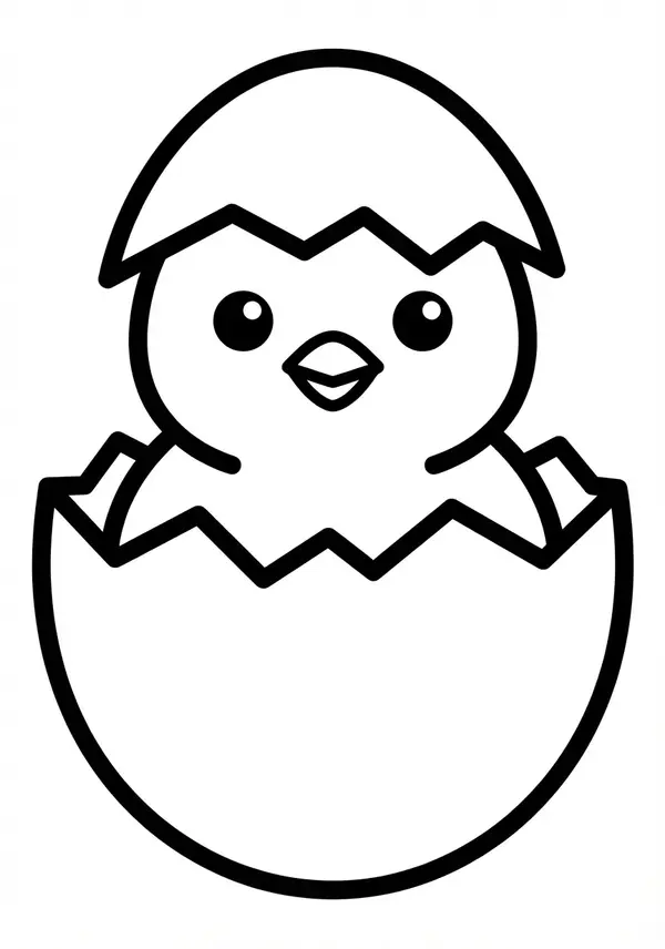 Piep, piep: Ein kleines, rundes Küken – einfache Formen für die Kleinsten.