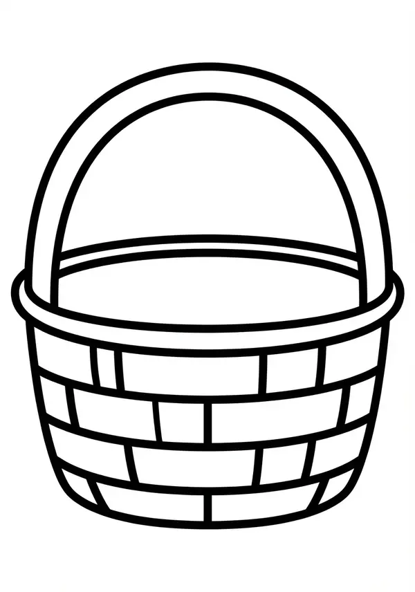 Mein Körbchen: Ein leerer Korb, bereit um mit selbstgemalten Eiern gefüllt zu werden.