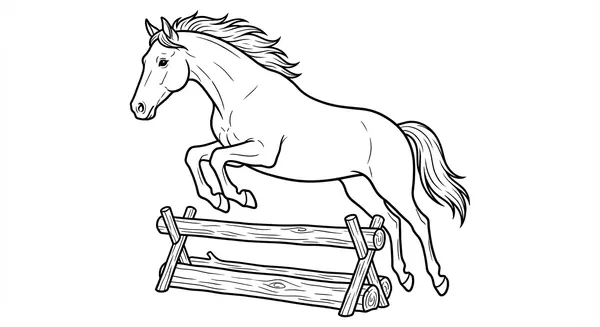 Spitzensport: Ein Springpferd setzt elegant über ein hohes Hindernis – perfekt für Fans des Reitsports.