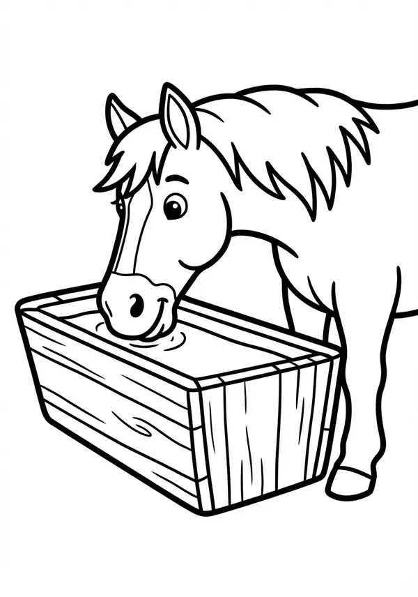 Hopp, hopp, hopp: Lustiges galoppierendes Pferdchen in Comic-Stil – bringt Bewegung aufs Papier.