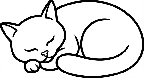 Eine süße Katze schläft