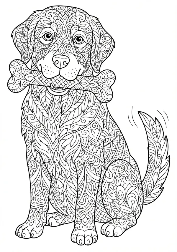 Ein majestätischer Löwenkopf, seine üppige Mähne kunstvoll mit einem dichten Wandteppich aus fließenden Blumenmotiven und scharfen geometrischen Tessellationen verwoben, jedes Element extrem detailliert.