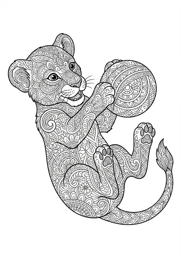 Ein flamboyanter Pfau in voller Pracht, seine Schwanzfedern bilden einen ausladenden Fächer, jedes 'Auge' innerhalb der Federn ein strahlender Ausbruch mikroskopischer Linien, Punkte und Spiralen, der Körper texturiert mit einem Mosaik komplizierter Schuppenmuster.