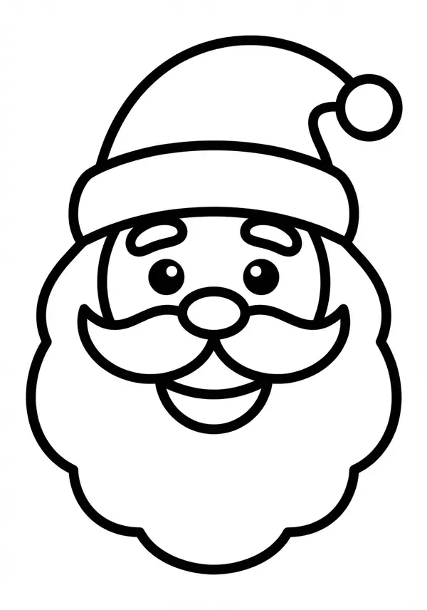 Lustiges Weihnachtsmann-Gesicht mit Rauschebart – perfekt für Kleinkinder, die den Nikolaus lieben.