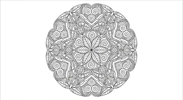 Ein sich wiederholendes, vom Zentangle inspiriertes Design