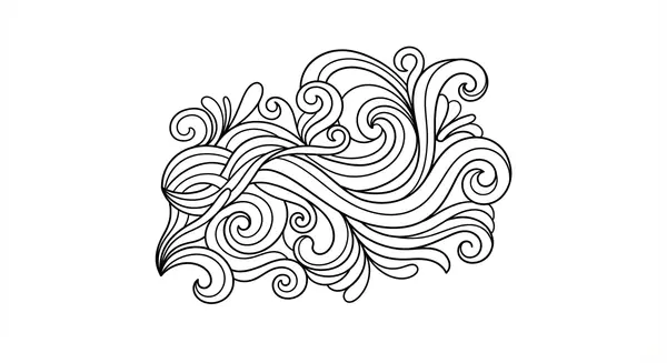 Fließende abstrakte Linien und organische Wirbel