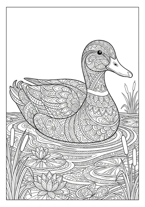 Symmetrisches Blumenarrangement mit hochdetaillierten Blüten, Blättern und verschlungenen Ranken