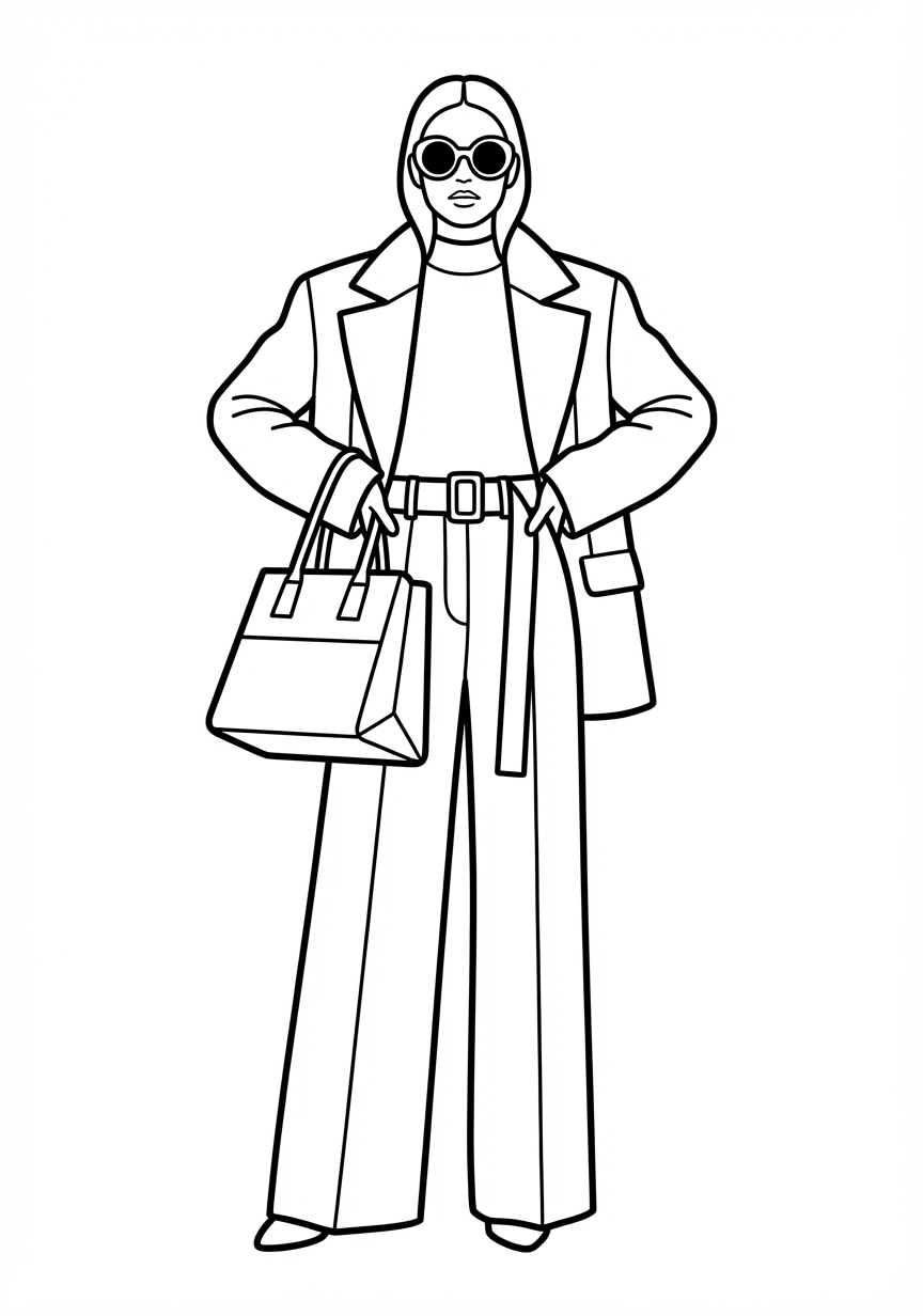 Elegantes Topmodel in stylischer Kleidung zum Gestalten