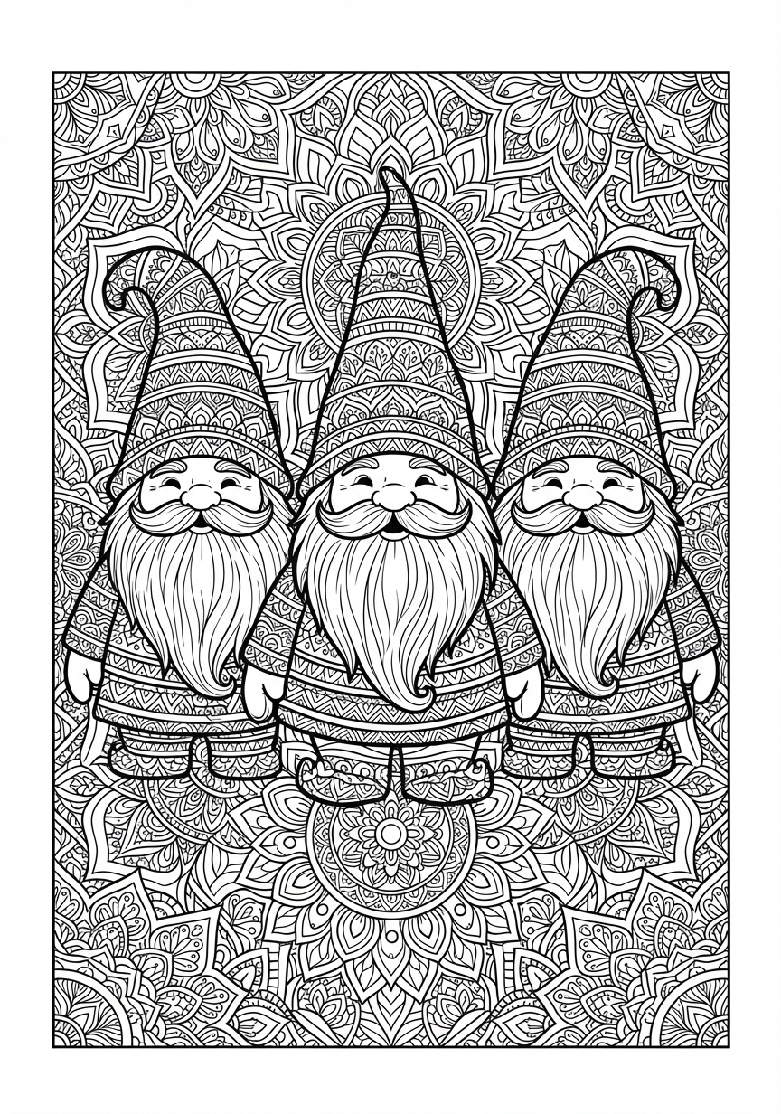 Komplexes Wichtel Mandala mit filigranen Details